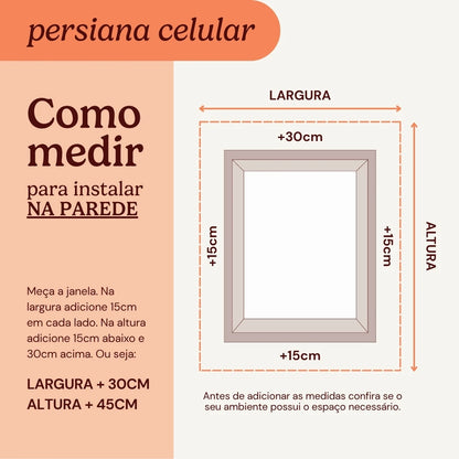 Persiana Celular Blackout Branco acabamento