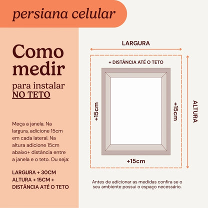Persiana Celular Blackout Branco detalhe