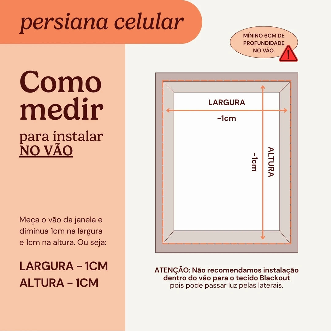 Persiana Celular Blackout Branco instalacao