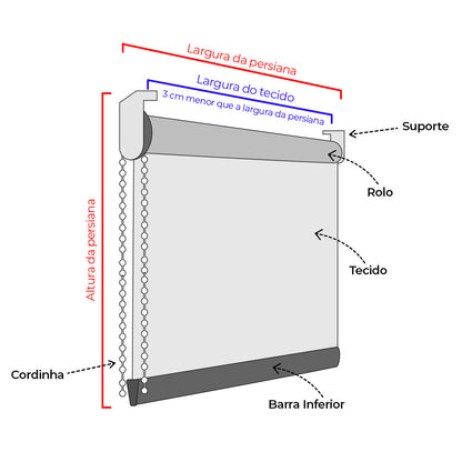 Persiana Rolô Opaca - Bege Chelsea