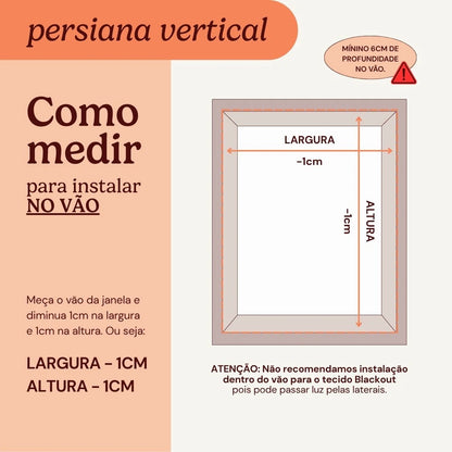 Persiana Vertical Translucida Branca detalhe