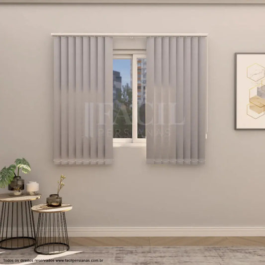 Persiana Vertical Blackout - Cinza