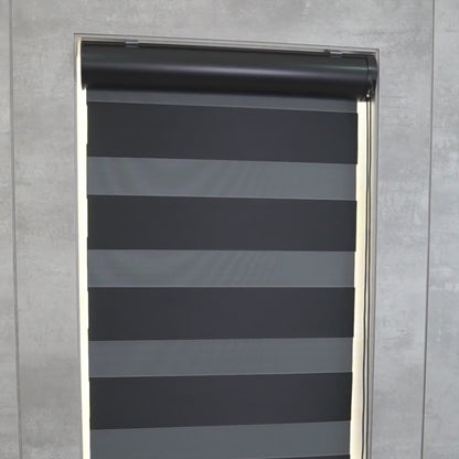 Persiana Double Vision Semi Blackout - Preta