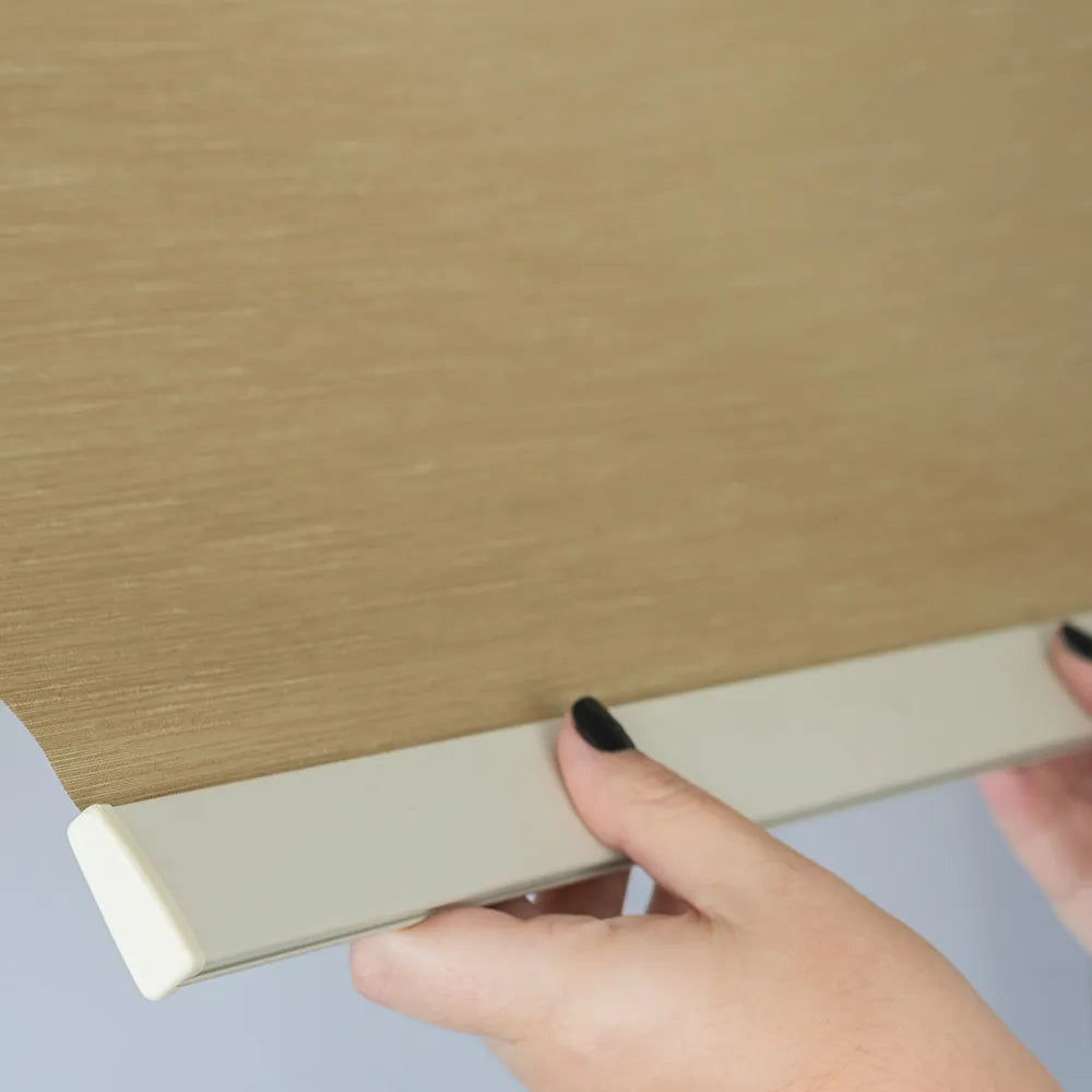 Persiana Rolô Translúcida Slim Bege Gold detalhe