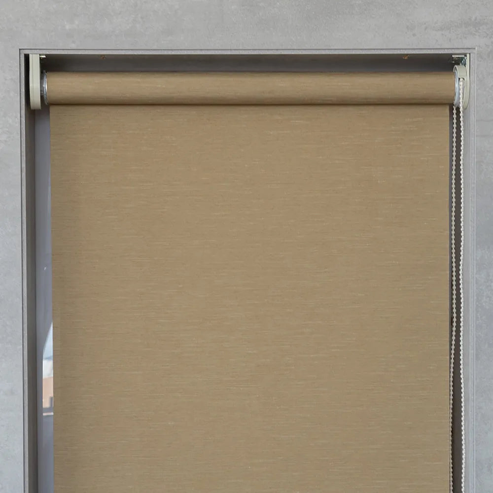 Persiana Rolô Translúcida Slim Bege Gold detalhe