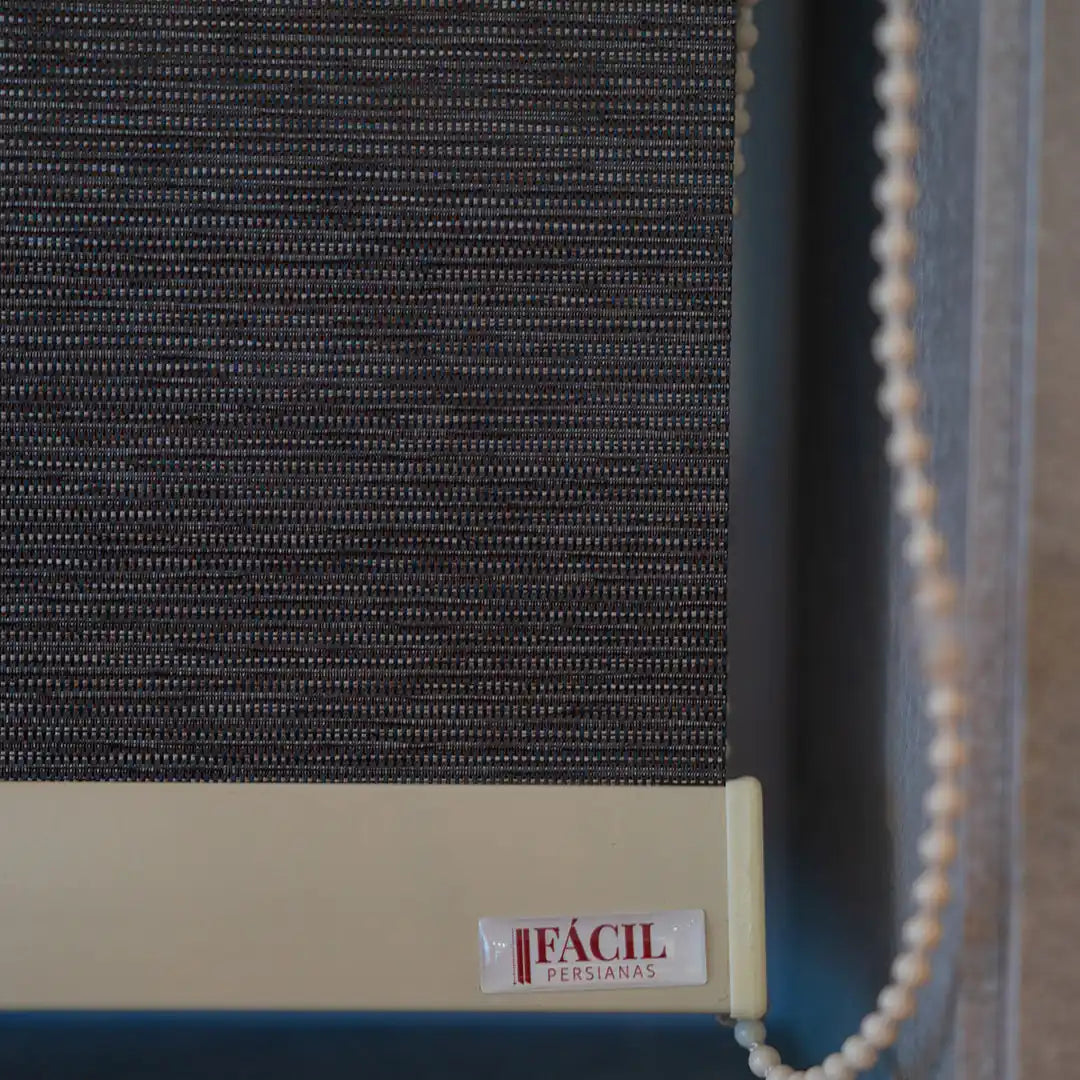 Persiana Rolô Translúcida Estampada Marrom detalhe