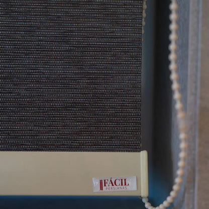 Persiana Rolô Translúcida Estampada Marrom detalhe