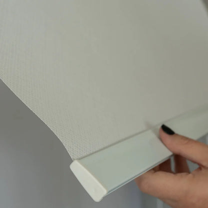 Persiana Rolô Translúcida Texturizada Geométrica Branco detalhe