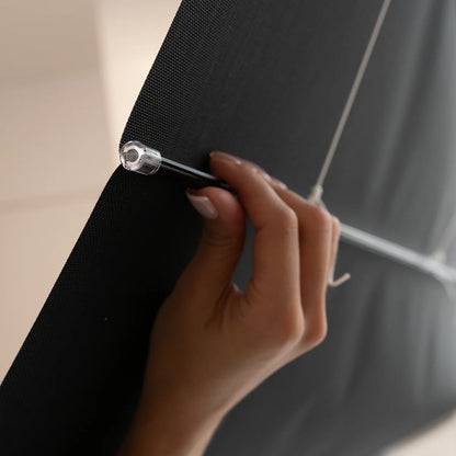 Persiana Romana Tela Solar 3% Preta detalhe