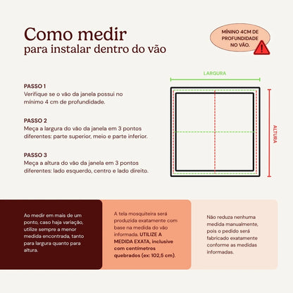 Tela Mosquiteira Recolhível Sob Medida Preta detalhe