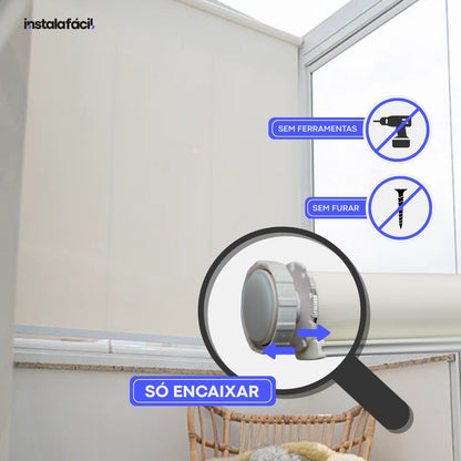 Persiana Rolô Tela Solar 1% InstalaFácil - Branca